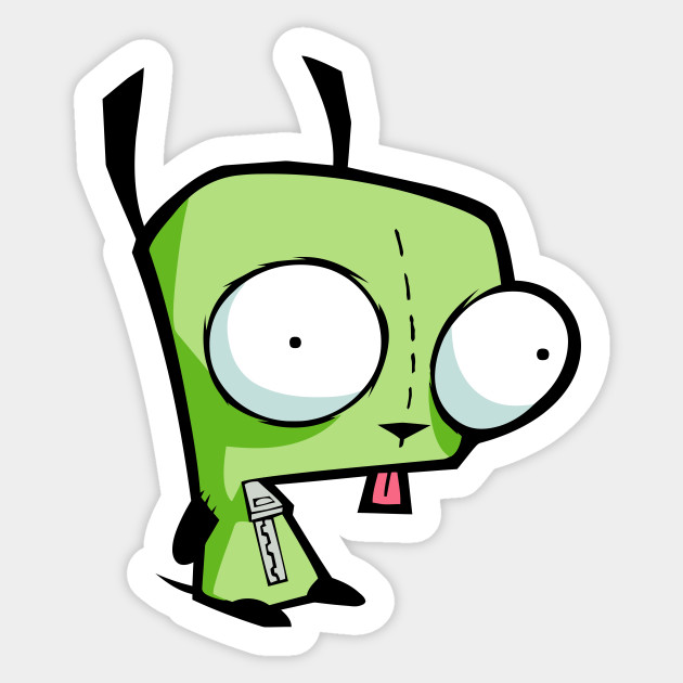 Gir Hoodie (Invader Zim) Invader Zim Sticker TeePublic